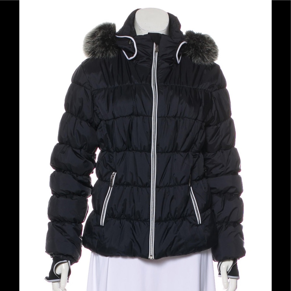 Toni Sailer Fur Hooded Ski Jacket 36